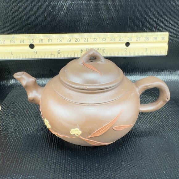 Vintage 1960s Yixing Zisha Clay Teapot RedWare Hand Made Marked Jug Tea Pot VTG - Picture 3 of 16